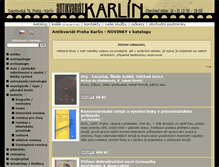 Tablet Screenshot of antikvariatkarlin.cz